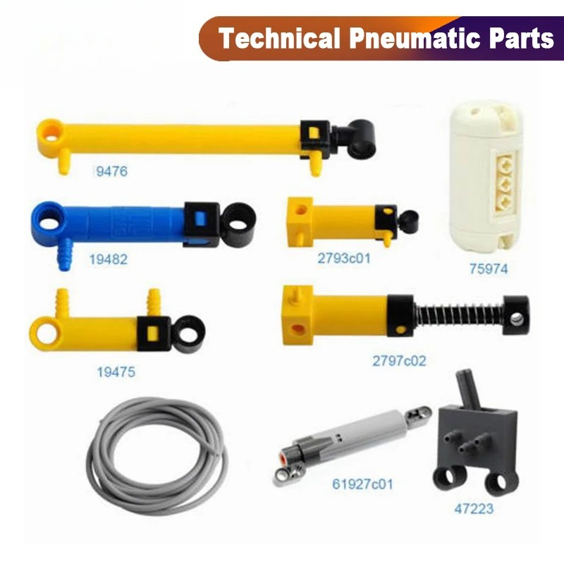 Lego Set Technic - 9 個 MOC テクニカル空気圧部品セットエアポンプタンクピストンコンポーネント教育用ビルディングブロックおもちゃ子供大人向け