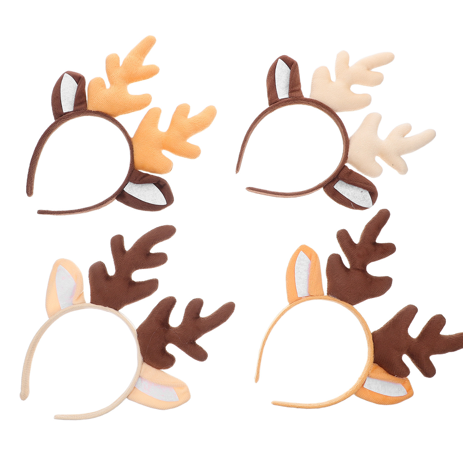 かわいい鹿の角のクリスマスパーティー用ヘッドバンド4個セット - Reindeer Antlers Headband のレビューと価格