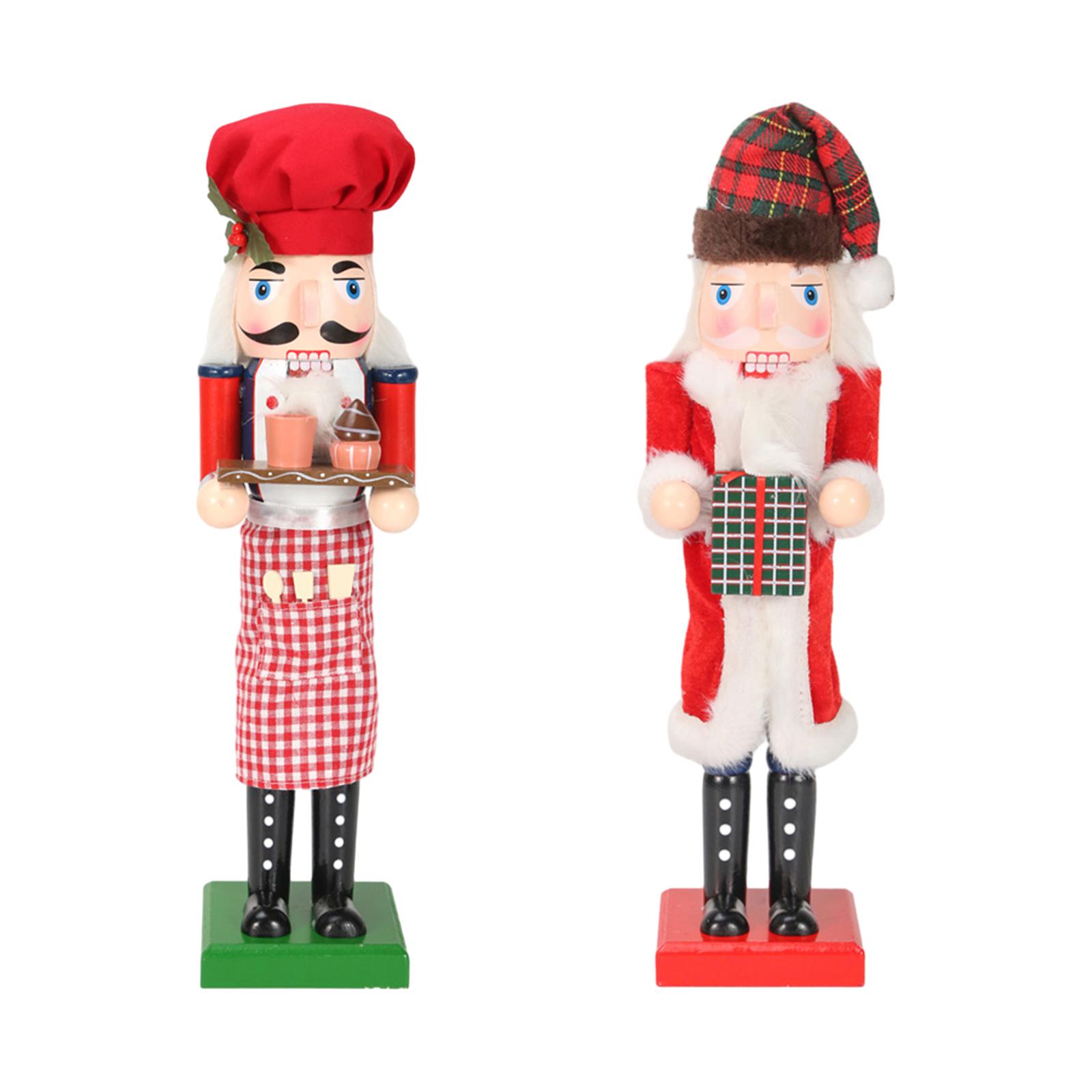 36cmの木製くるみ割り人形オーナメント。クラシックな人形で - Nutcracker Figurine のレビューと価格