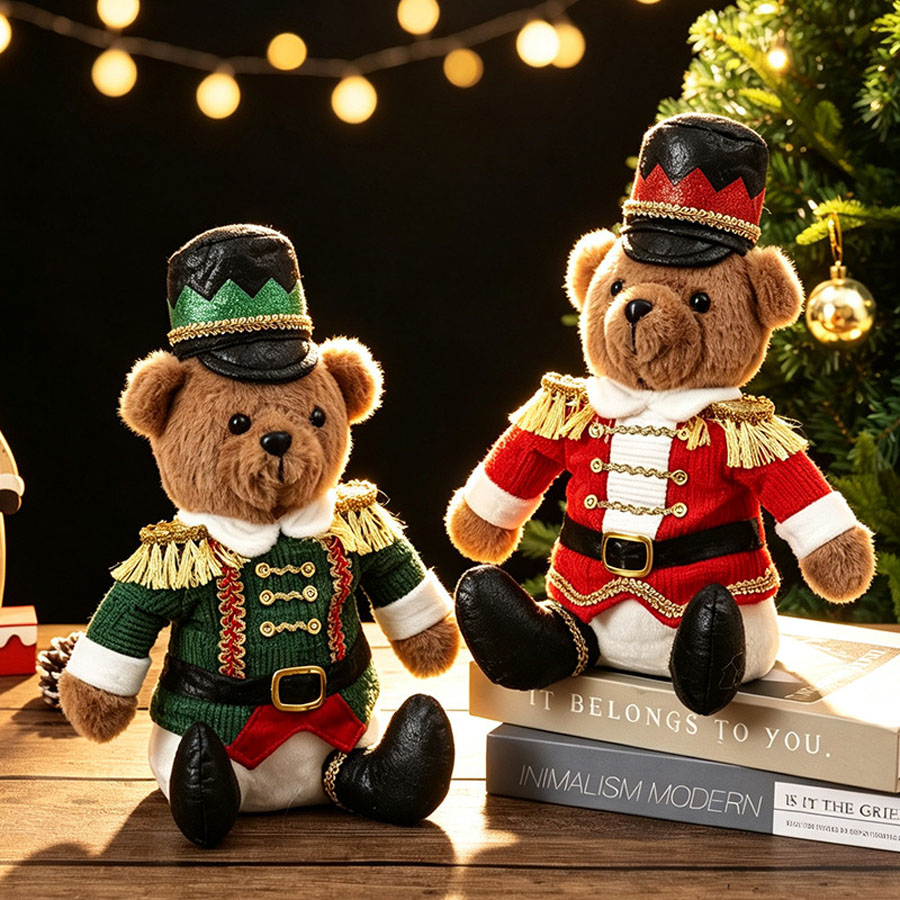 クリスマス・ソルジャー・ベア・ドール、くるみ割り人形、座った - Nutcracker Figurine のレビューと価格
