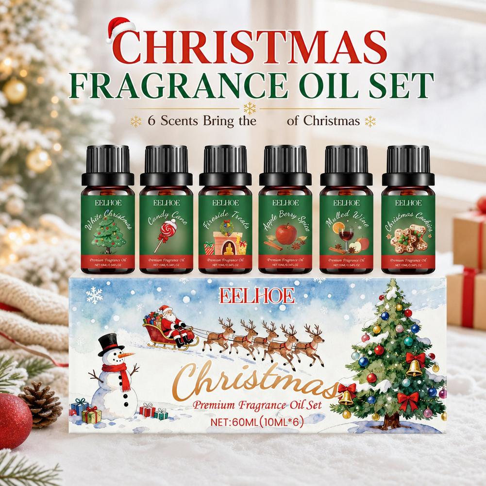 6種類のアロマオイルがセットになった、クリスマスギフトに最適 - Holiday Candle Set のレビューと価格